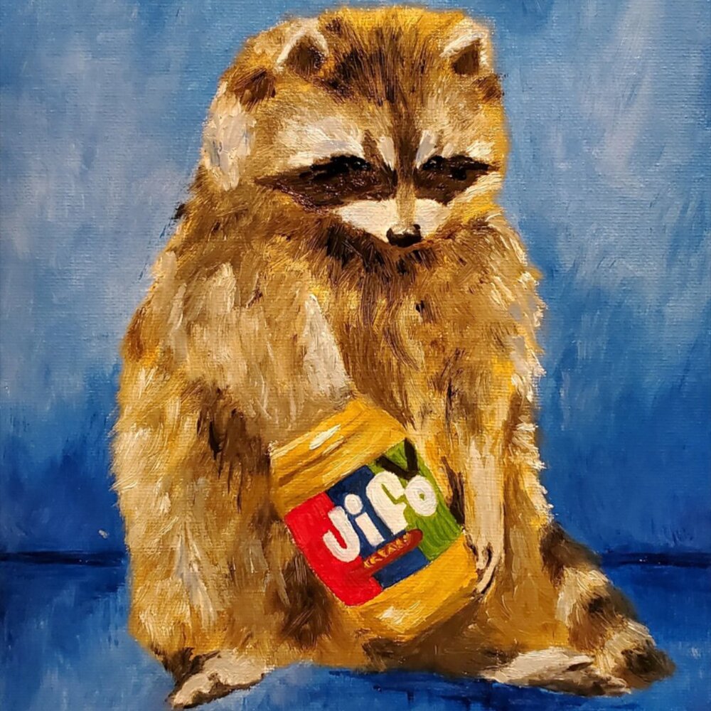 Hot Trash 'Snackin' Boy' Raccoon Print